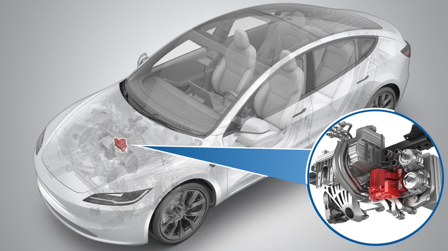 Položaj oktoventila na Tesli Model 3
